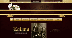 Desktop Screenshot of kolanofuneralhome.com